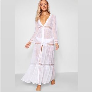 BOOHOO LACE BEACH DRESS